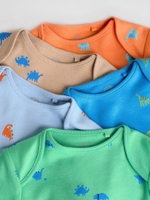 Боди с коротким рукавом для малышей Next E19-890, 5 шт., Зеленый, Голубой, Бежевый, Оранжевый