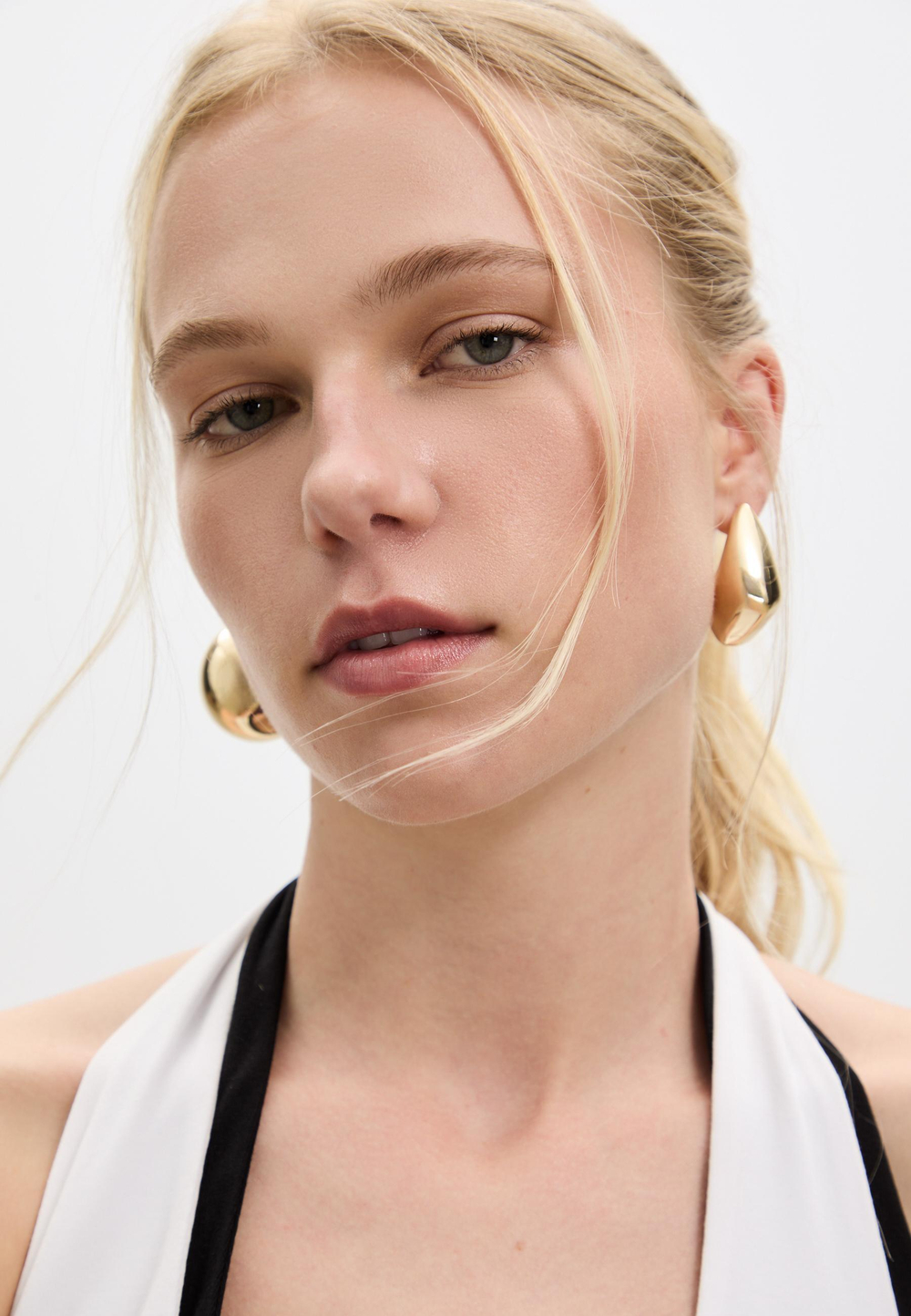 STRADIVARIUS Набор из 2 пар массивных сережек, золотой