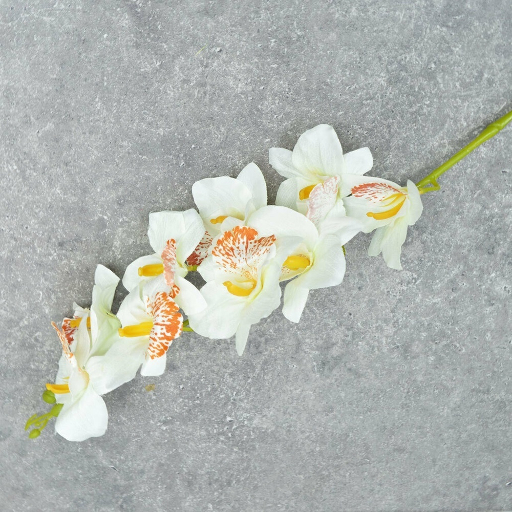 Цветы искусственные "Орхидеи", цвет белый