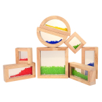 Конструктор деревянный с бусами, коробка C-41746