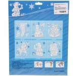 Наклейка новогодняя «Новый год» , лист 21,7х27,6 см,микс