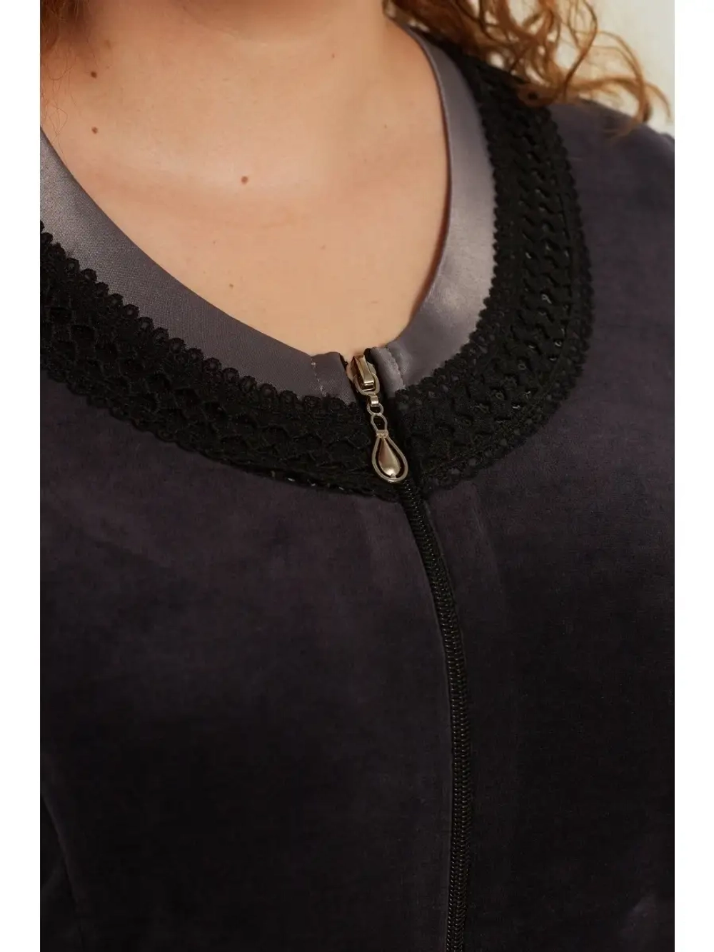 Халат велюровый большого размера