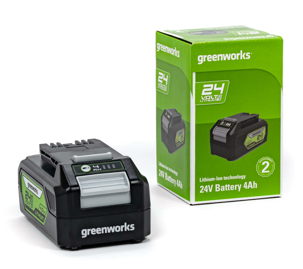 Аккумулятор GreenWorks G24B4II, 24 В, Li-ion, 4 А/ч, слайдер