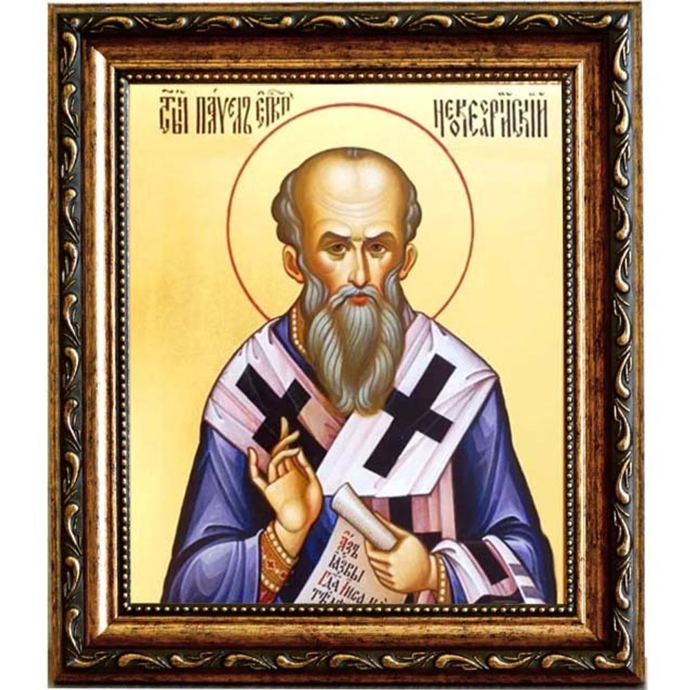 Павел Неокесарийский преподобный, епископ. Икона на холсте.