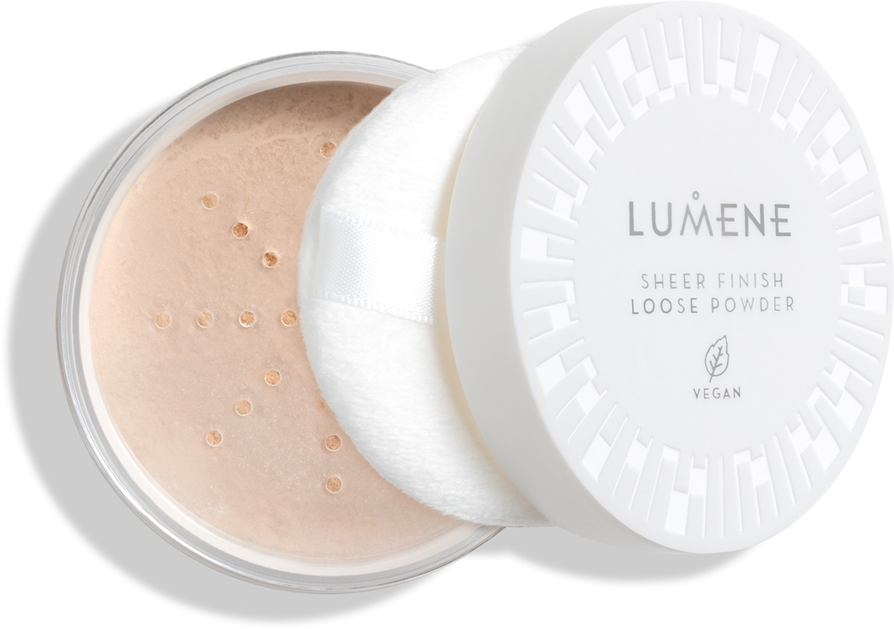 Lumene Nordic Makeup Sheer Finish - Прозрачный матирующий пудреница, 8 g