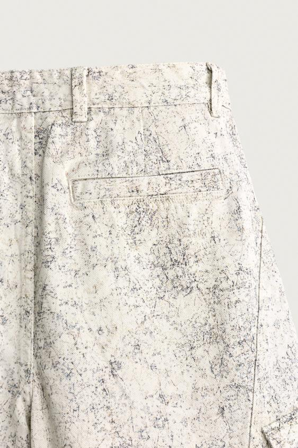 ZARA ШОРТЫ КАРГО RELAXED FIT СО ШВАМИ, С ПРИНТОМ