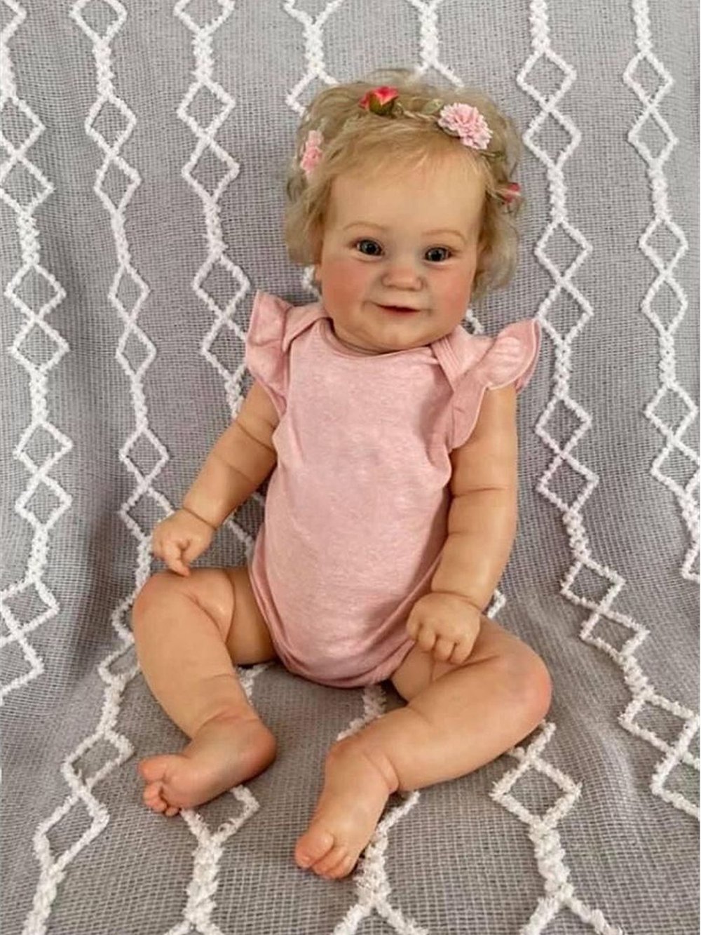 Кукла Реборн мягконабивная 60см в пакете (FA-004B)