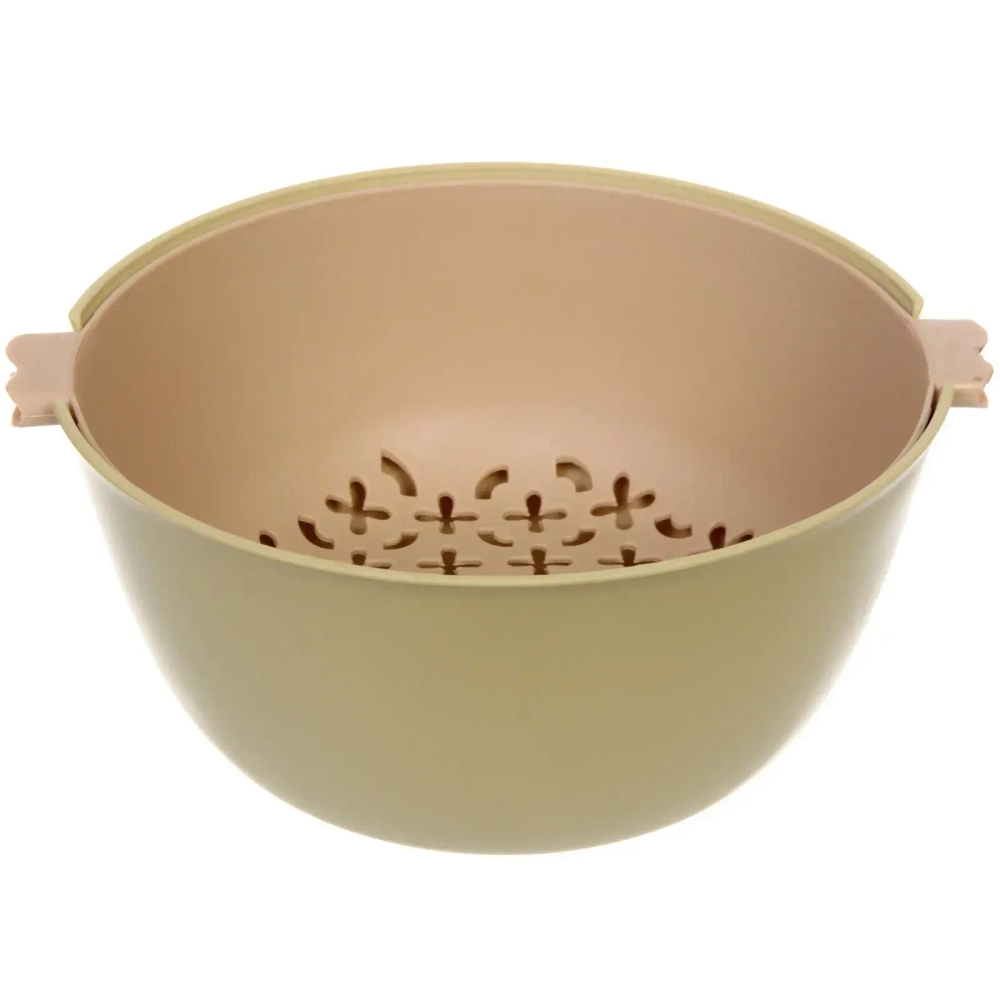 Дуршлаг пластиковый «SEGRETO» 22*23*10см оливковый