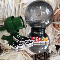 Плафон (d 20) для торшера ДЫМЧАТЫЙ с переходником (зеленый) на трубу 20мм