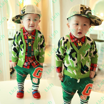 Кардиган детский с камуфляжным рисунком