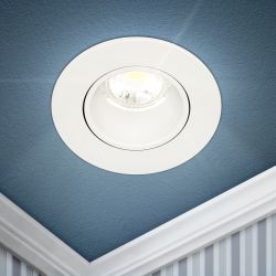 Светильник встраиваемый декоративный ЭРА KL90 WH под лампу MR16 GU5.3 белый пластиковый | Декоративные встраиваемые светильники