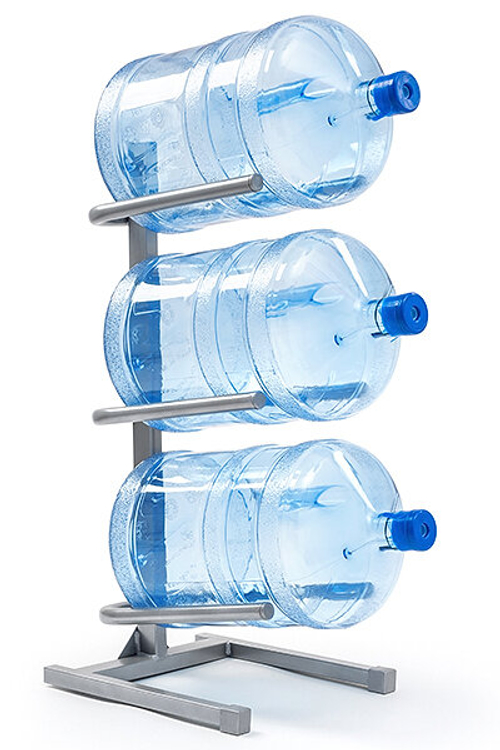 Подставка для 3-х бутылей серая РОССИЯ