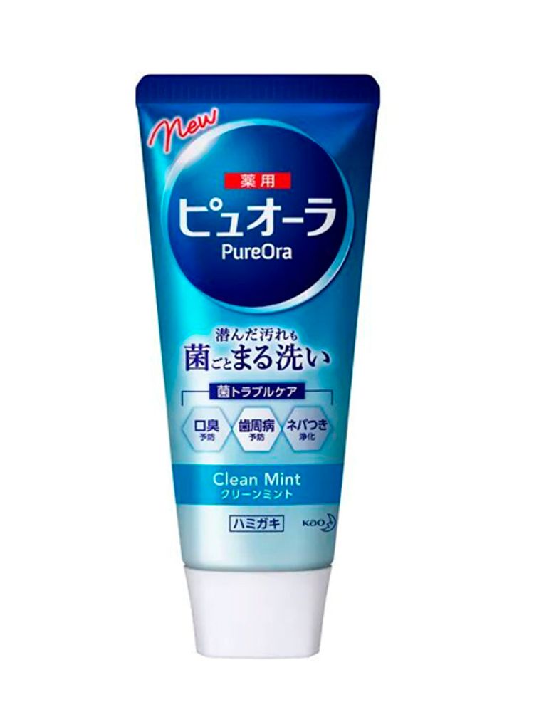 Зубная паста Kao Japan PURE ORAL Toothpaste (Standing Tube) Clean Mint 115g