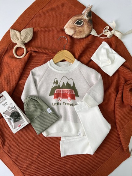 Штанишки в рубчик молоко