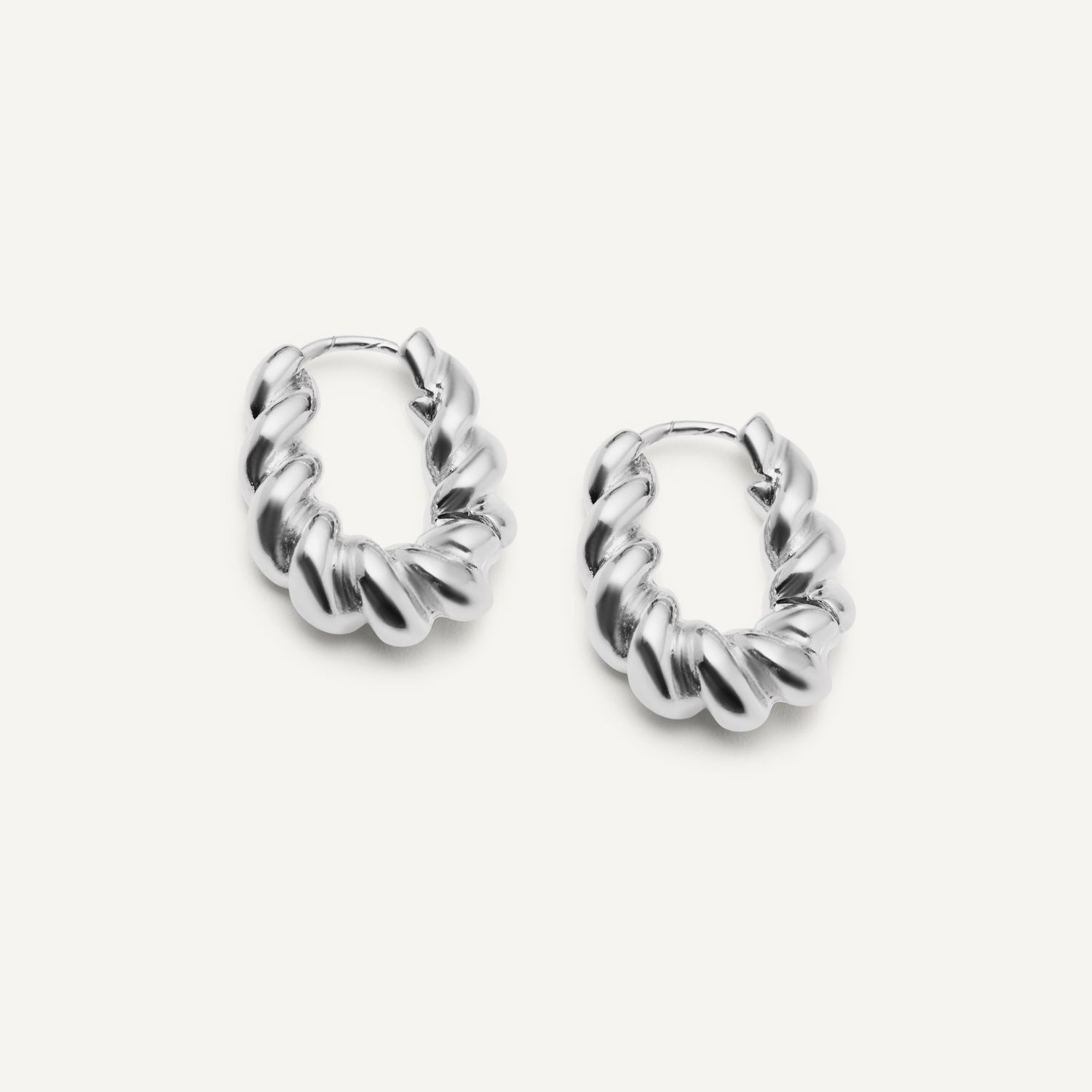 Серьги Small Pigtail Earrings - Silver