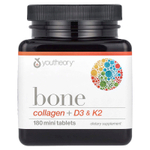 Youtheory, Bone, коллаген + D3 и K2, 180 мини-таблеток