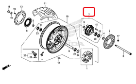 42615-MJE-D00. FLANGE SUB ASSY., RR. DRIVEN