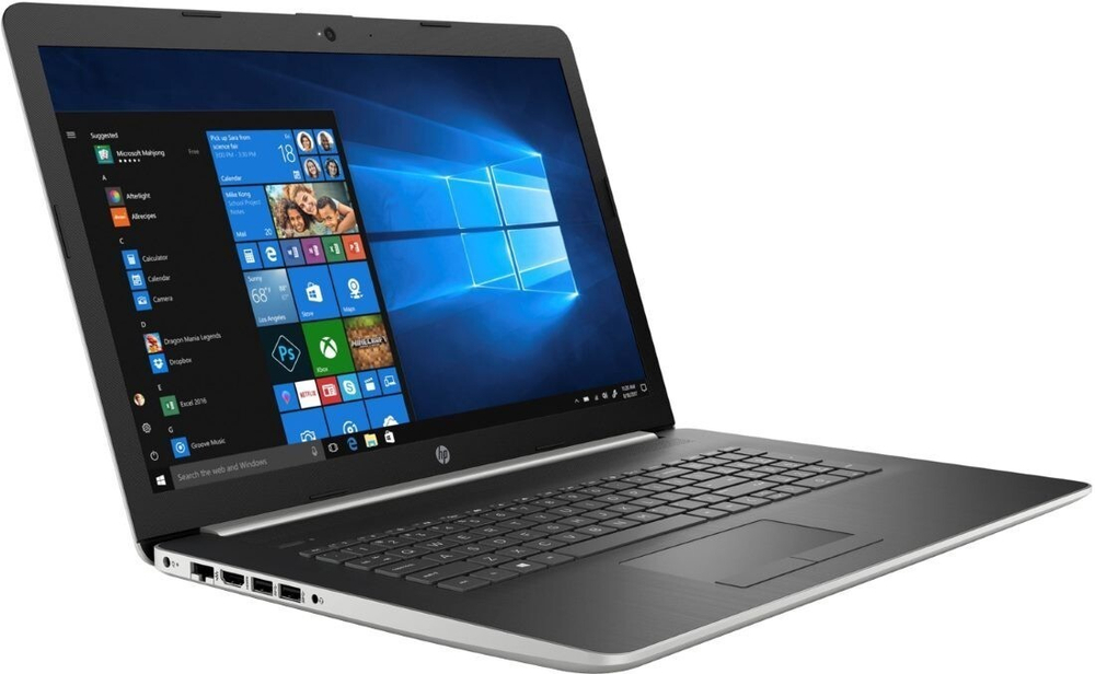 Ноутбук HP 17-by2053ur 17.3; 1600x900 (HD+)/ Intel Core i3 10110U, 2100 МГц/ 8 Гб DDR-4/ 256 Гб SSD/ Intel UHD Graphics/ Wi-Fi, Bluetooth, Cam/ DOS/ серебристый 2F1Z1EA
