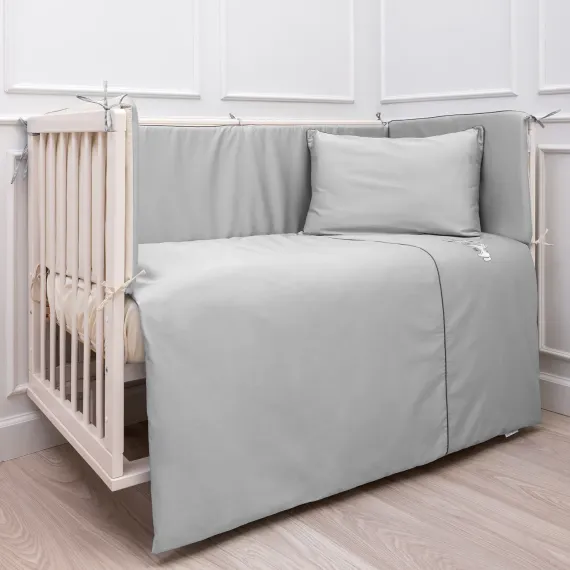 Комплект постельного белья Lollycottons Коники-сны 6 предметов, Серый