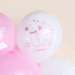 Шар (12''/30 см) Привет, Малышка!, Белый/Розовый, пастель, 2 ст, 25 шт.