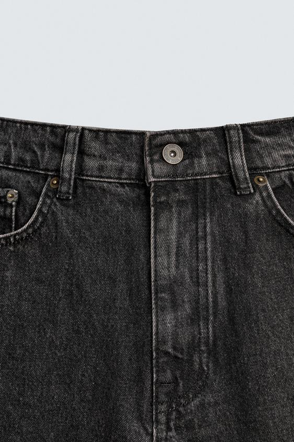 ZARA ДЖИНСЫ BAGGY FIT, ЧЕРНЫЙ