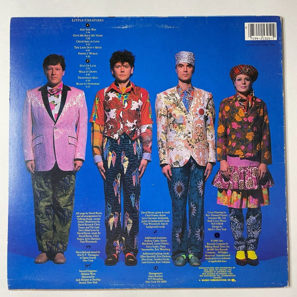 Винтажная виниловая пластинка LP Talking Heads Little Creatures (Canada 1985)