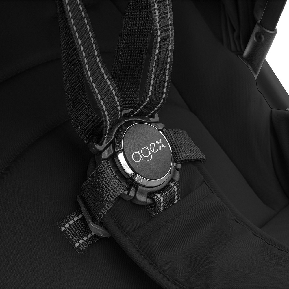 Коляска Agex Life 3 в 1 матовая рама с автокреслом i-Safe S Black ALB583 Black (Черный)