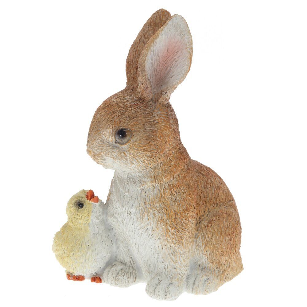 GAEM Фигурка декоративная "Заяц с цыпленком", L9 W8 H12,5 см