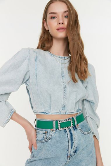 Qadın üçün yaşıl kəmər TWOSS22KE00012