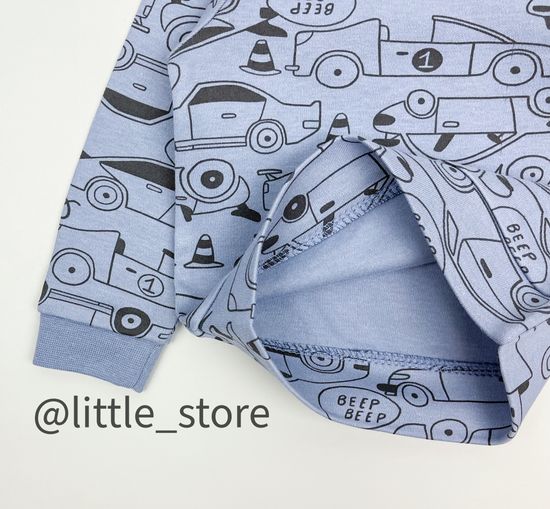 Лонгслив хлопковый "Быстрые машинки"