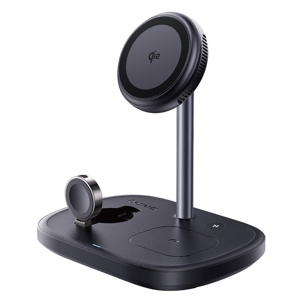 Беспроводная зарядка Baseus EnerFill FS41 3-in-1 Wireless Charging Stand with TEC Cooling Qi2+2Qi 22.5W (45W Adapter Included)