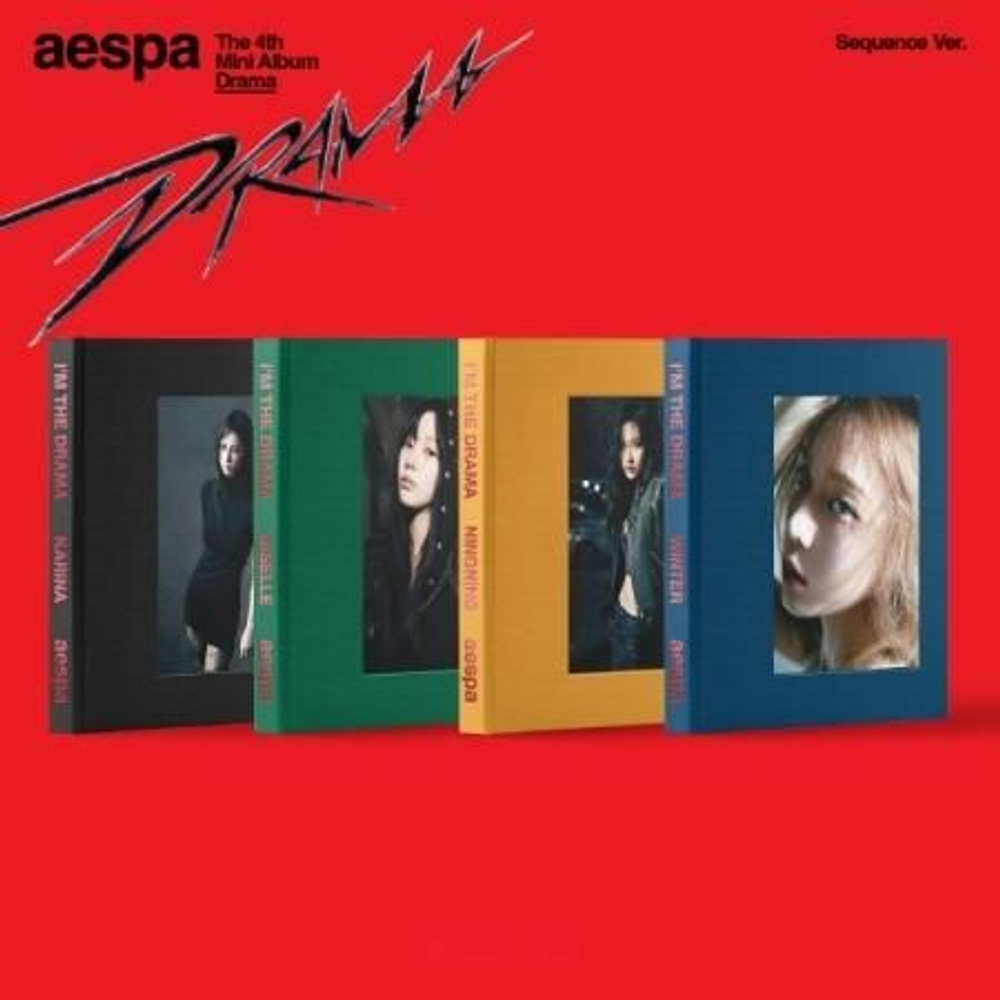Альбом AESPA - Drama 4th Mini Album SEQUENCE Version RANDOM Cover
