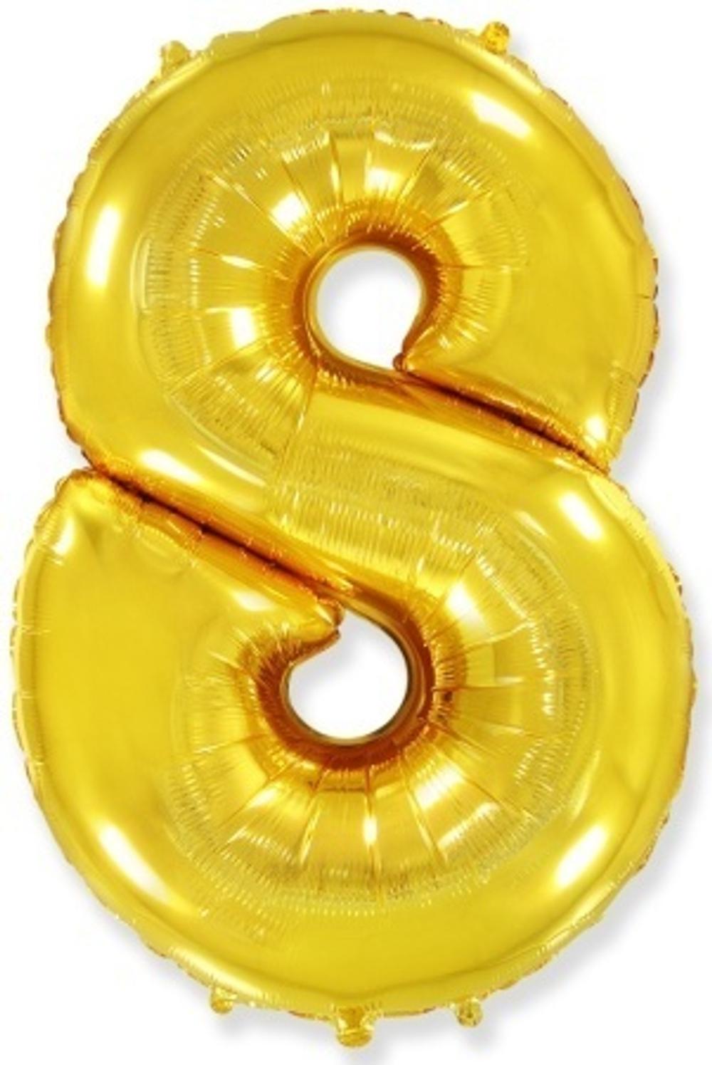 Шар (40''/102 см) Цифра, 8, Золото, 1 шт. в упак.