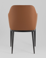 Стул обеденный Itan NC коричневый с коричневой экокожей