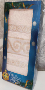 Полотенце махровое в подарочной упаковке, 100% хлопок, Узбекистан.