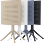 Стол пластиковый складной Siesta Contract Sky Folding Table 60, бежевый