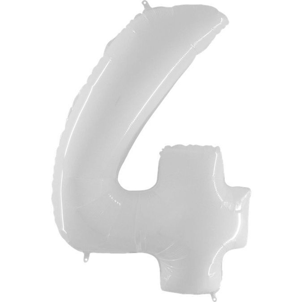 Gr (40&#39;&#39;/102 см) Цифра, 4, Белый, 1 шт.