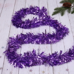 Мишура 2 м 9 см «Праздничное настроение», Сиреневый