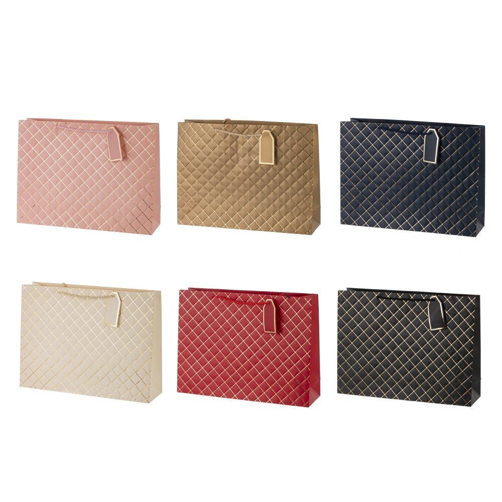 GAEM Пакет подарочный L (бумага 210г/м2, блок 12шт), L41 W12 H32 см, 6в.