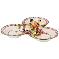 МЕНАЖНИЦА 3 СЕКЦИИ LEFARD "ПТИЦА И ВИНОГРАД" 30*30*8 СМ (КОР=6ШТ.)