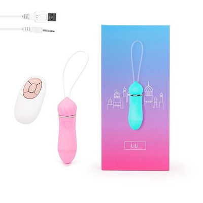 Розовый вибромассажер с 9 режимами вибрации с пультом ДУ - 9 см. (Цвет: розовый)