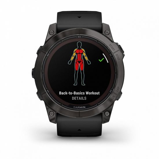Умные часы Garmin Fenix 7X Pro Sapphire Solar Edition Титановый угольно-серый корпус с DLC-покрытием и черным ремешком