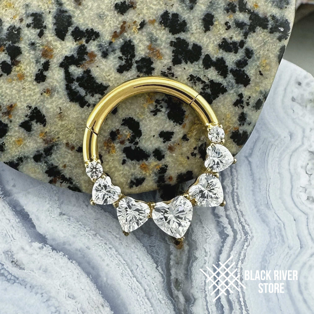 Кликер Amour Crystal PVD Yellow 1.2мм