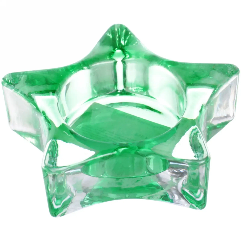 Подсвечник «Tea-звезда» 7,5*2,5см цвет зеленый