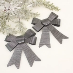 Бант на ёлку «Элегант» 13*18 см (набор 2 шт), Черная ночь