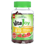21st Century, VitaJoy® B-12, со вкусом малины, 90 жевательных конфет (1500 мкг в 1 жевательной таблетке)