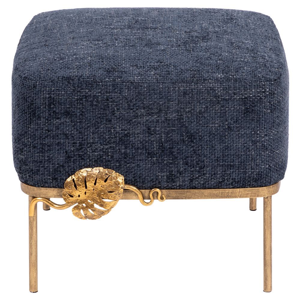 Банкетка Monstera Deliciosa (Монстера) Квадро Темно-синий Амбер