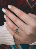 Кольцо ГРАНИЦА, серебро/бирюза