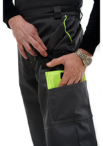 Костюм мужской летний «МЕХАНИК» (куртка+полукомбинезон) цв.серый/черный