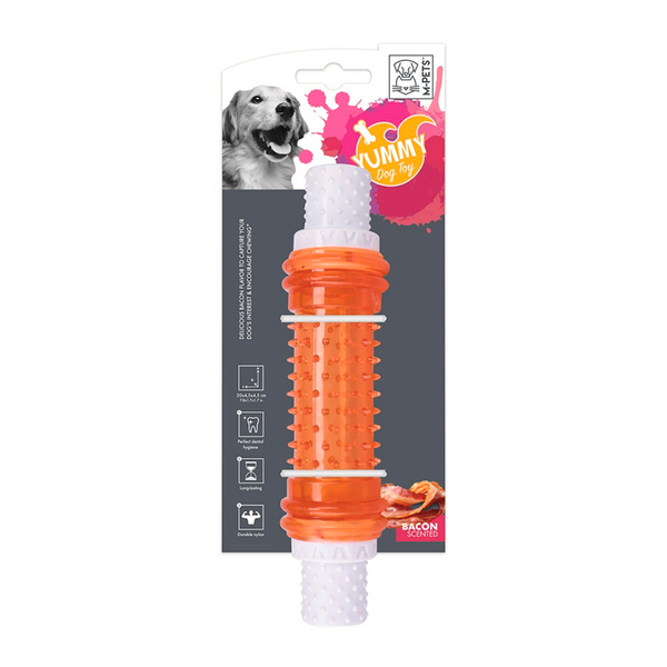 M-PETS Игрушка "Ямми" палка вкус бекона, нейлон для собак  20х4,5х4,5 см